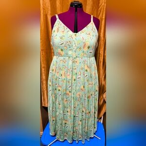 Torrid Size 2 Mint Floral Midi Dress